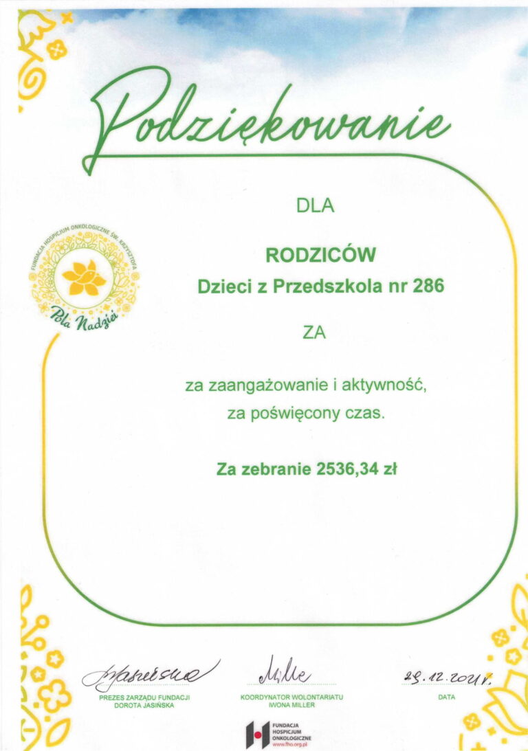 Podziękowanie