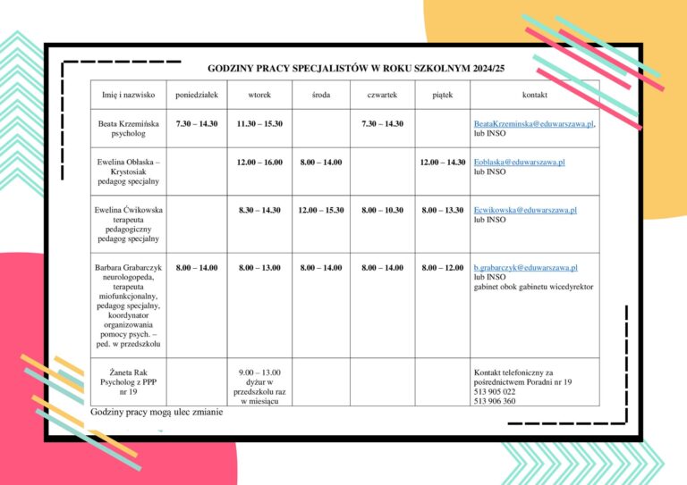 Colorful Cute Illustrative School Page Border Document A4 Landscape