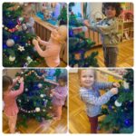 Dzieci ubierają choinkę (1)